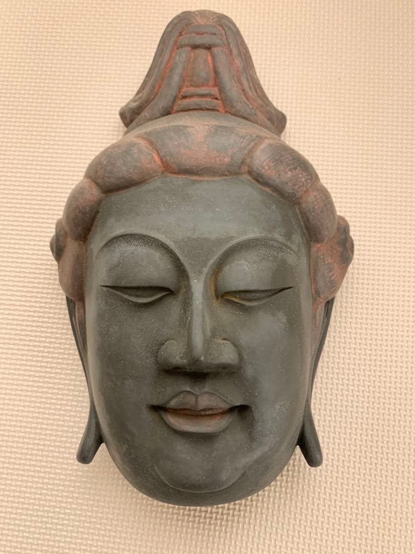 仏面　中坊竜童作　技芸天像　希少品