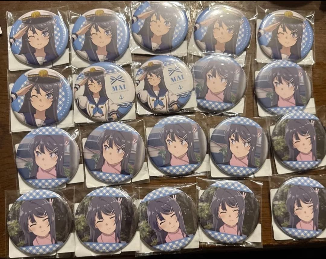 DMMスクラッチ オンラインくじ　缶バッジ　青春ブタ野郎　20点　桜島麻衣