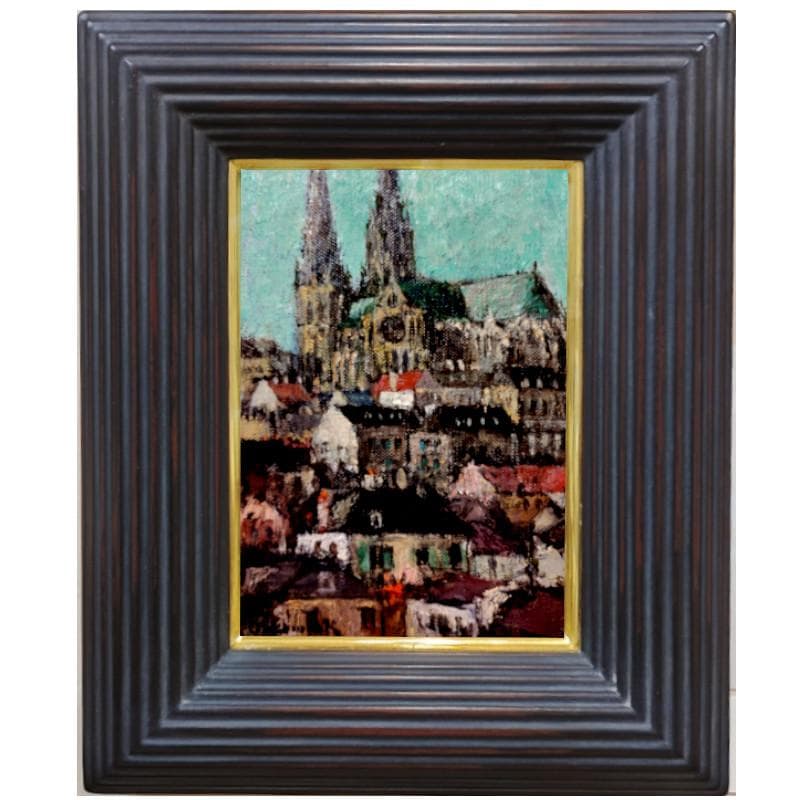 ☆北村脩☆「シャルトル」油絵　SM　◆日展審査員◆二紀会会員◆