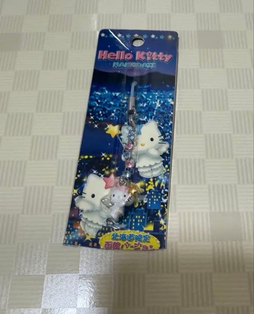 ハローキティ ストラップ 星とリボン付き　函館バージョン