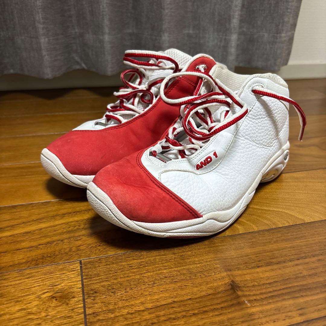 AND 1 バスケットシューズ ホワイト/レッド