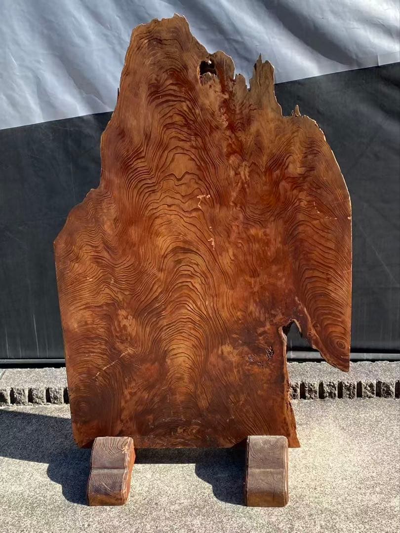 高級天然木衝立1枚板年代物高 104cmx64cmx3.5cm