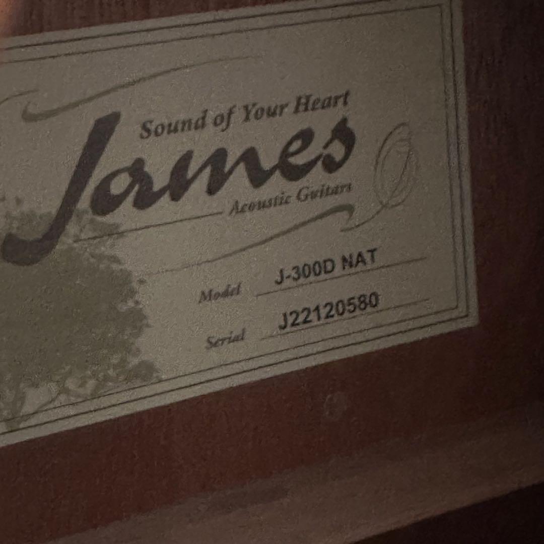 美品　James J-300D NAT アコースティックギター