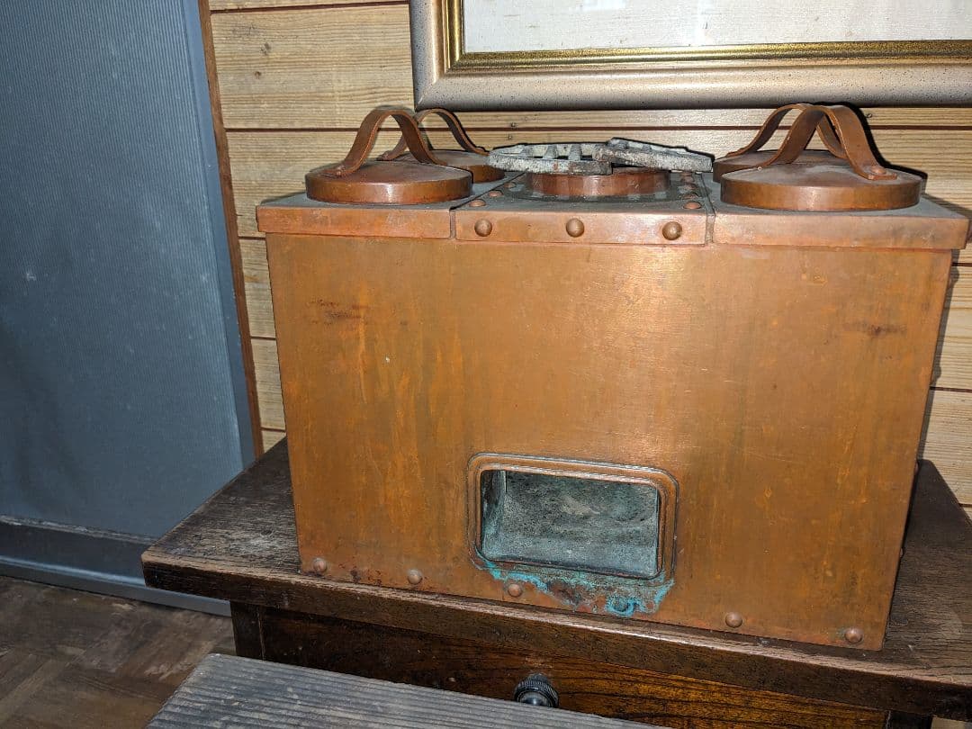 燗銅器　酒燗器　銅製　大振り　茶道具　古民具　　　　 骨董　木箱入り