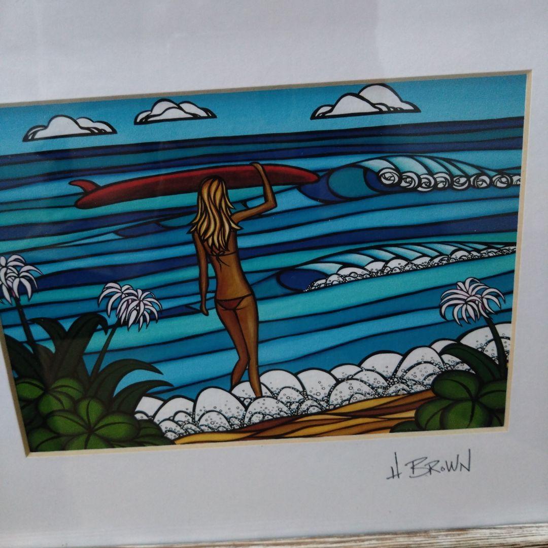 H. Brown サーフアート フレーム付き原画