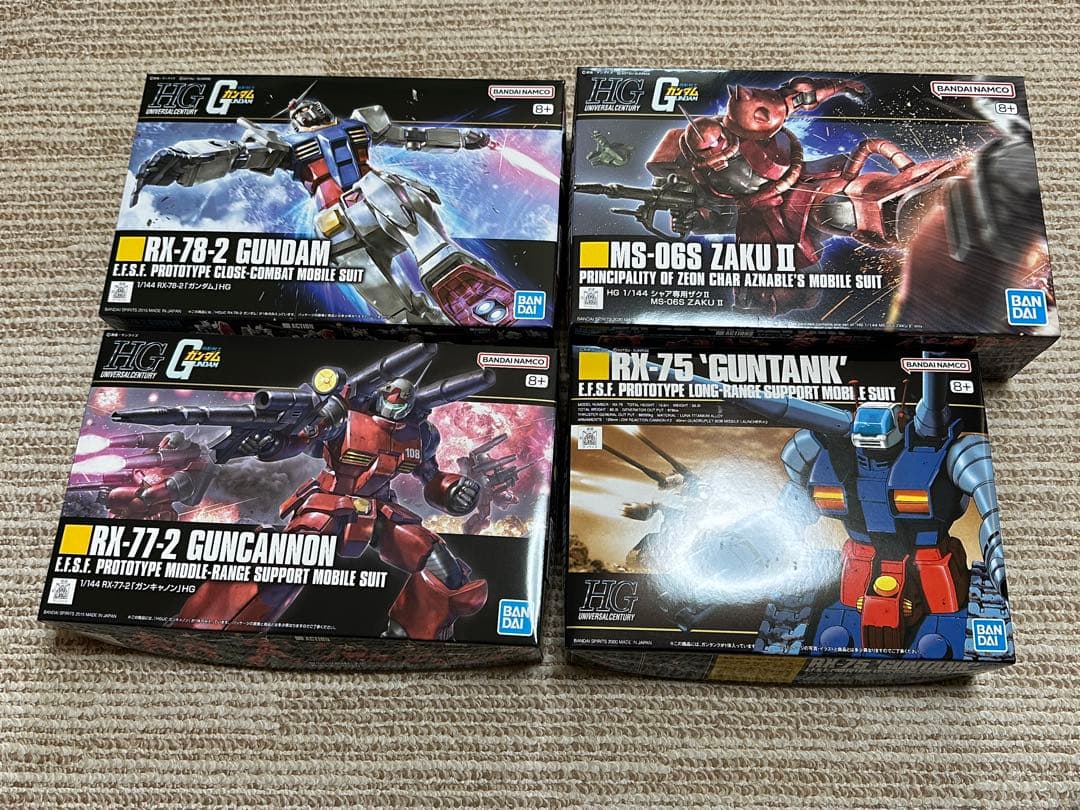 ガンプラ　HGUC ファーストガンダム　3種セット