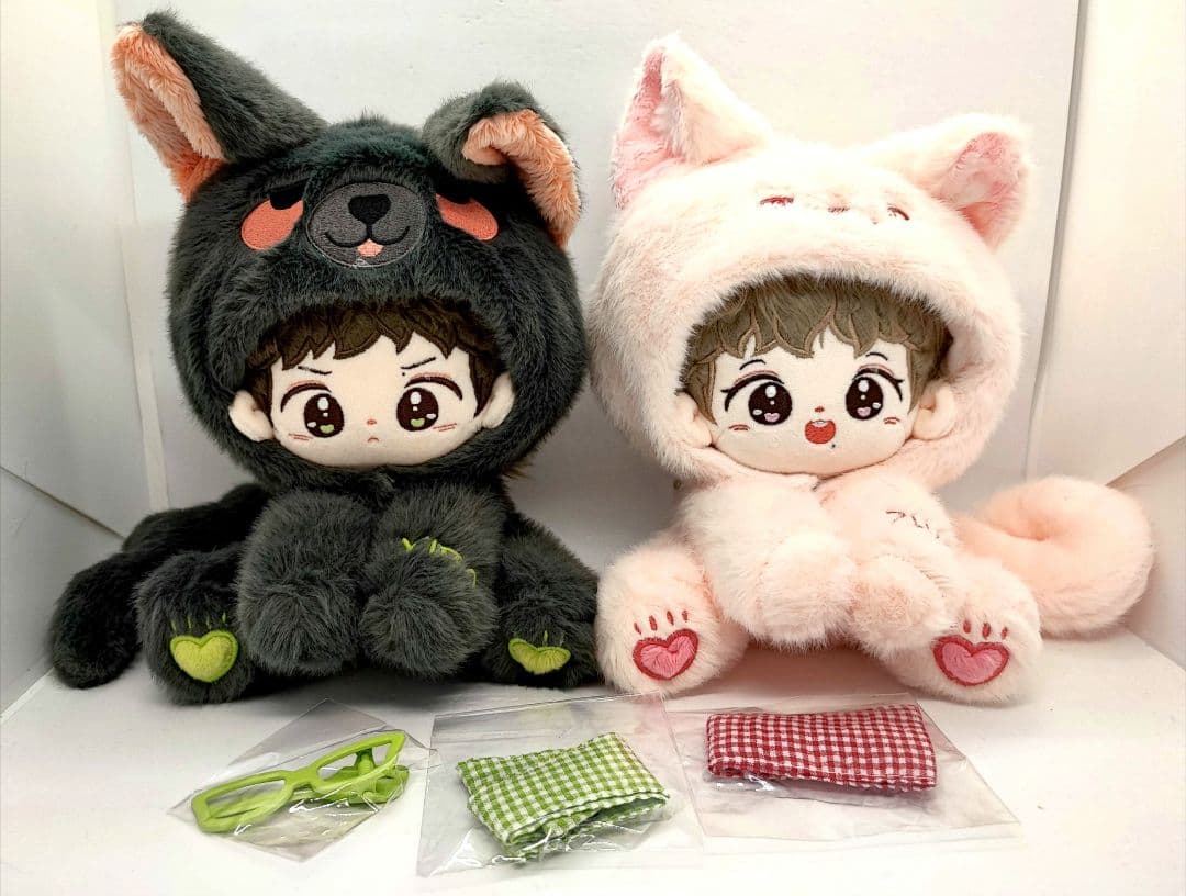 即発送【肖戦・王一博】おすわり着ぐるみぬいぐるみペア◆小啵♡小赞 (bjyx)