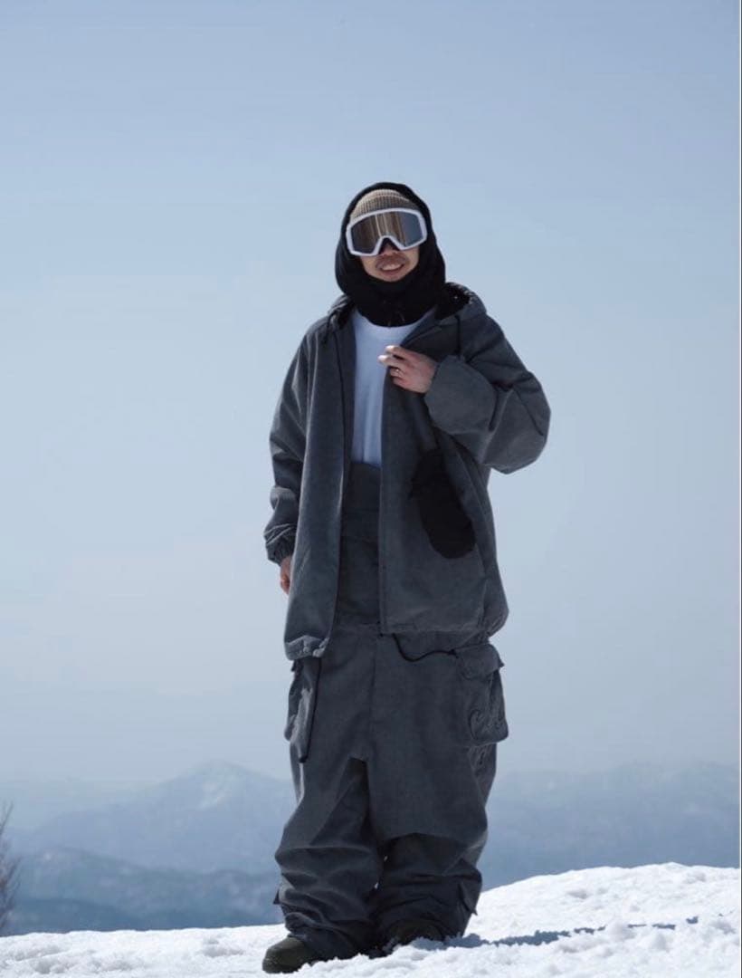 MAHF コーデュロイ アングラーズワイドビブパンツ