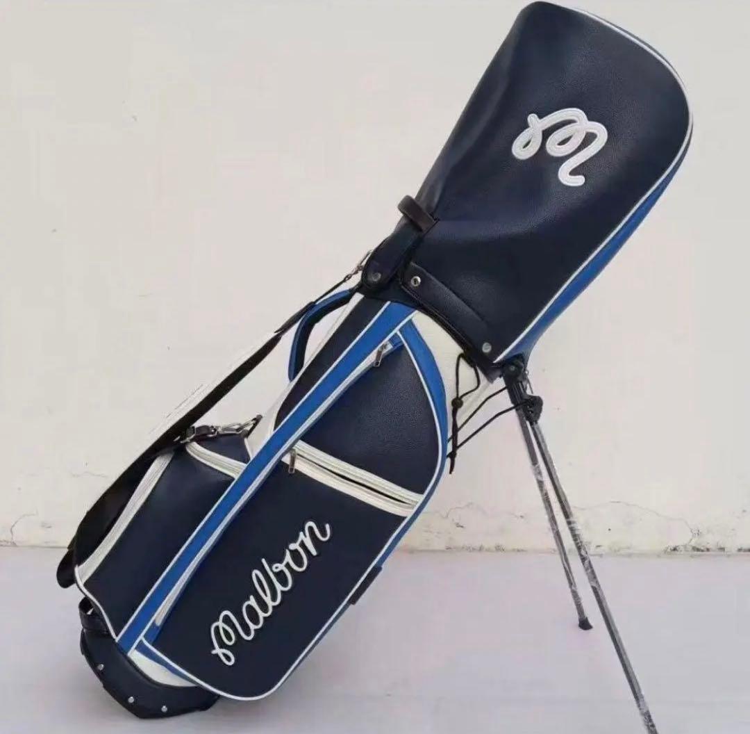 malbon マルボン ゴルフ  キャディバック　スタンド式 ブルー