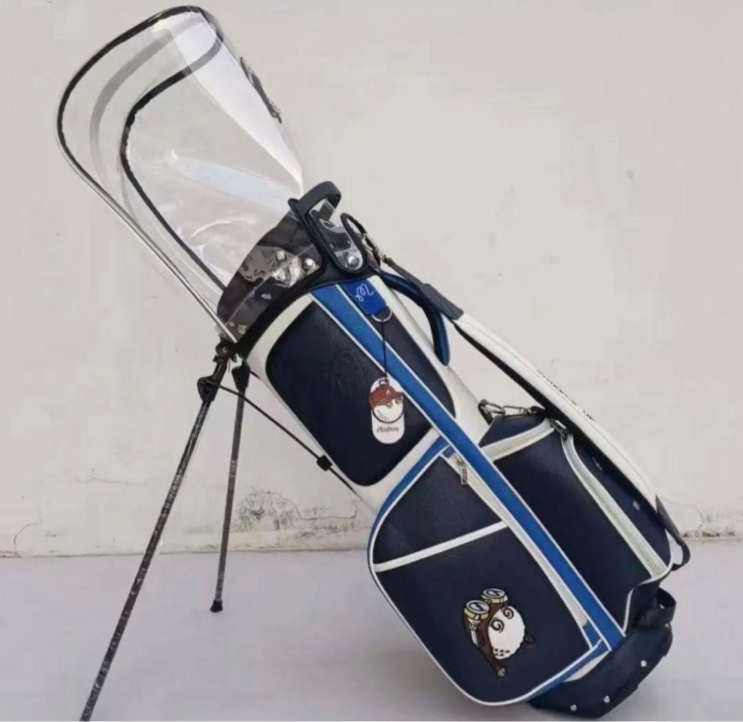 malbon マルボン ゴルフ  キャディバック　スタンド式 ブルー