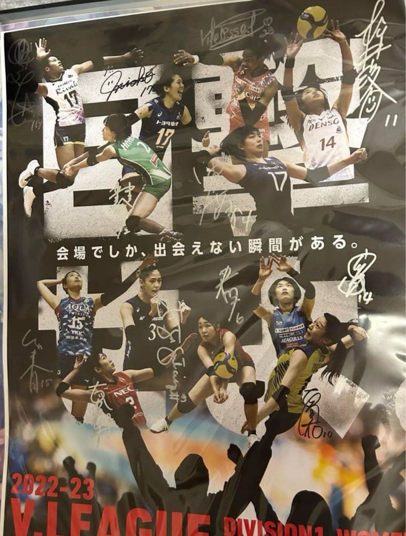 Vプレミアリーグ女子　直筆サイン入り　ポスター　抽選当選品　女子バレー