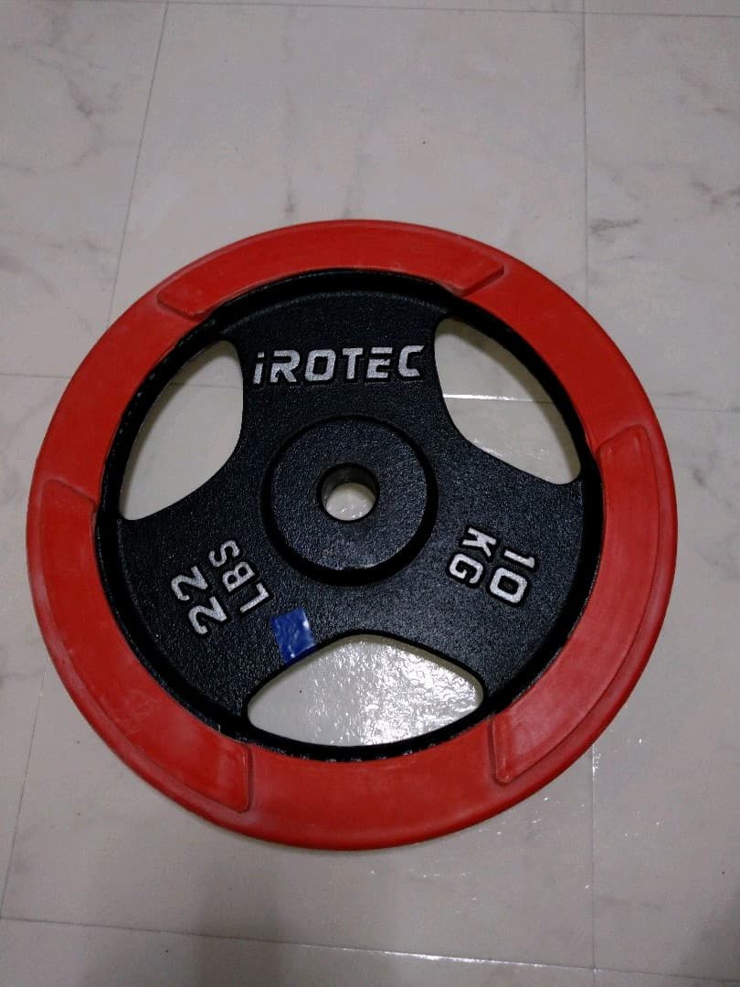 アイロテック　ラバー　バーベルプレート　10kg　1枚