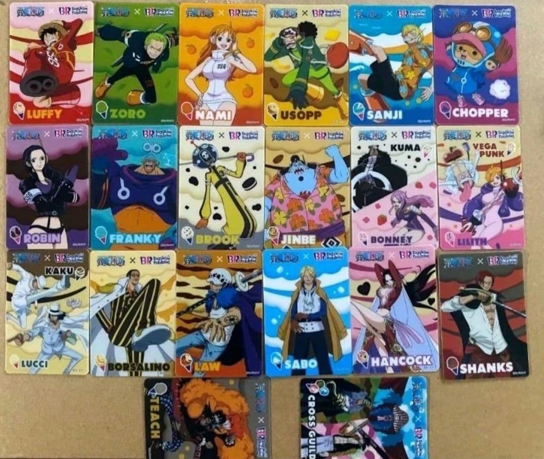 ワンピース　サーティワン　コラボカード 全20種類 コンプリート