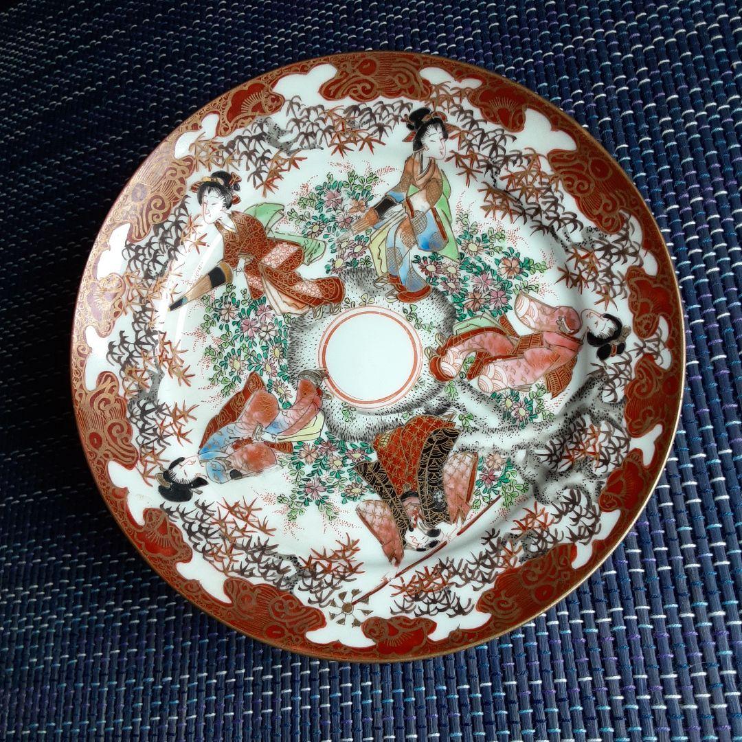 古い里帰り伊万里三川内焼/幕末明治手描き芸者文様/大日本古川造/色絵骨董清水希少