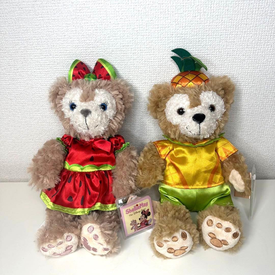 香港ディズニーランド　ダッフィー　シェリーメイ　ぬいぐるみ　フルーツシリーズ