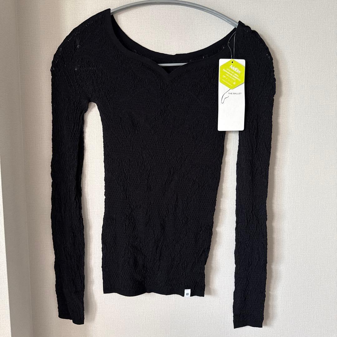 【新品】チャコットノーソーイングニット　黒　AddElm M