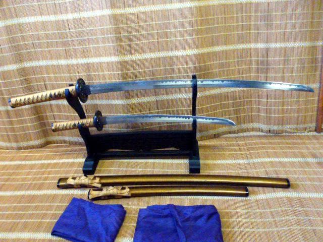 模造刀　日本刀　居合刀　太刀　大小　2本