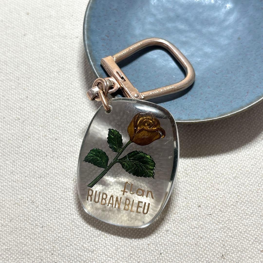 美しい薔薇 フランス ブルボンキーホルダー flan RUBAN レア