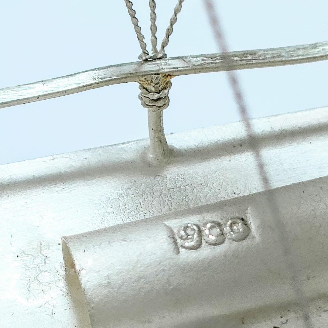 ○5729#0112　SV900 銀線細工 帆船の置物(台座一体型)　0105