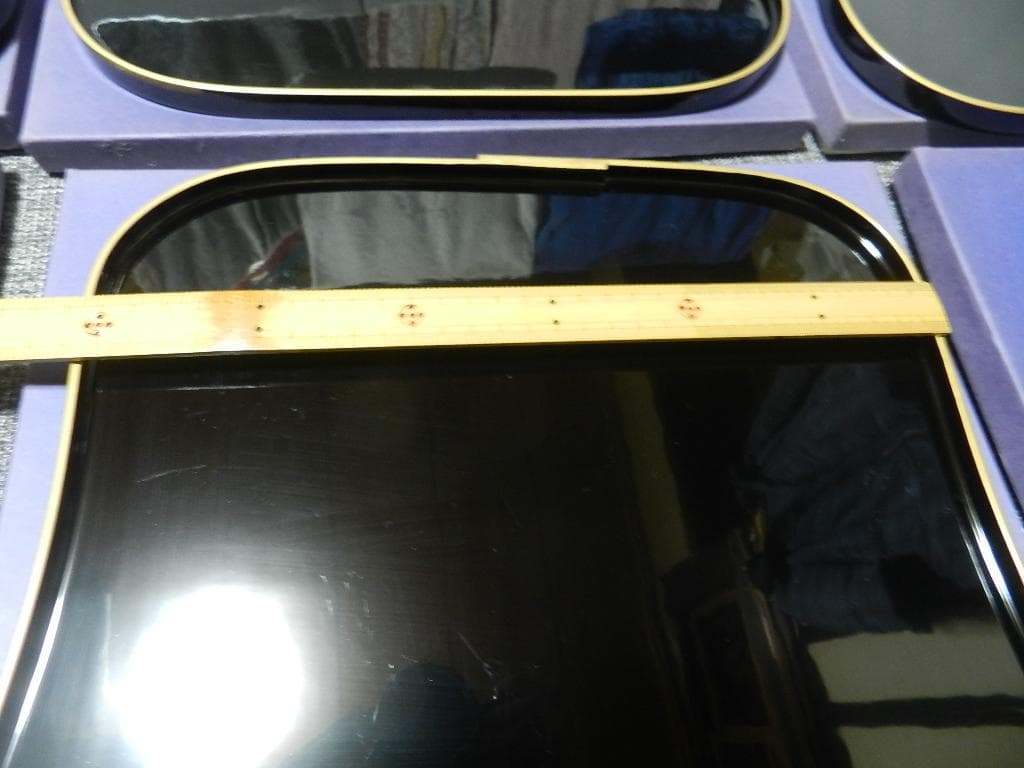 越前塗　縁金　瓢型会席膳　天然木　黒漆器 膳 9枚セット　茶道具