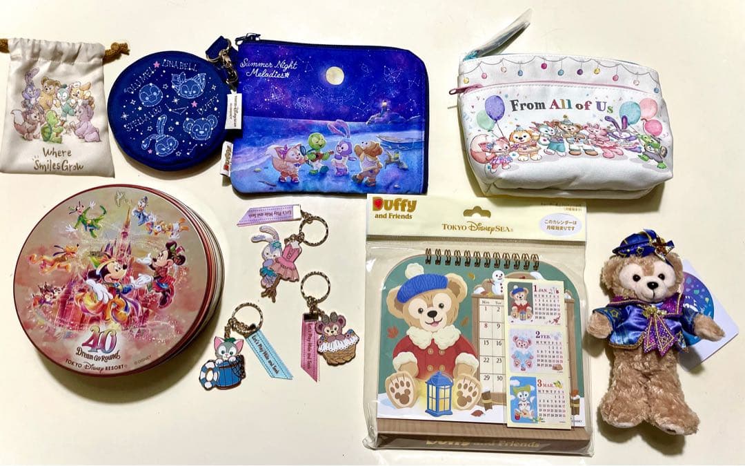 ダッフィーグッズ、ディズニー40周年空缶 セット