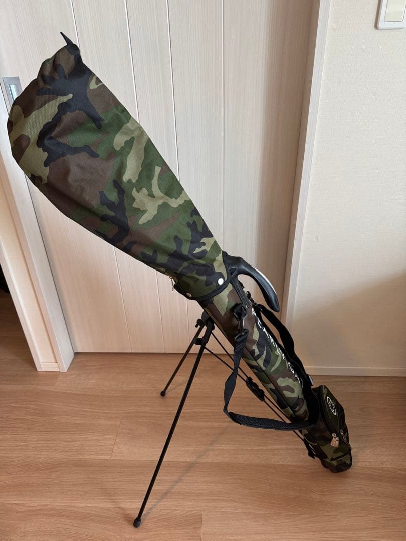 美品　パーリーゲイツ　スマイルセルフスタンドバッグ　カモフラ　ゴルフバッグ