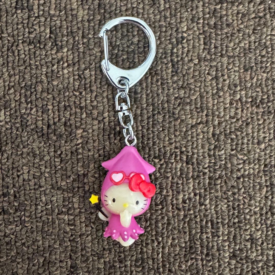 富山限定　ご当地キティホタルイカ蓄光キーホルダー