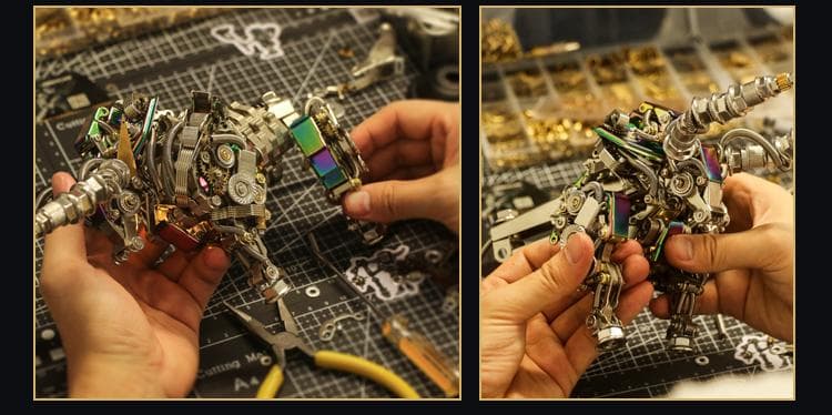 未組立品　3Ｄステンレス鋼組立メカ　木牛流馬