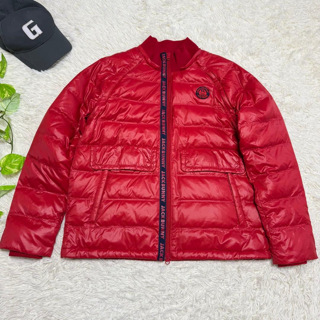 【ジャックバニー】美品 ダウンジャケット レッド 4サイズ メンズ 4way