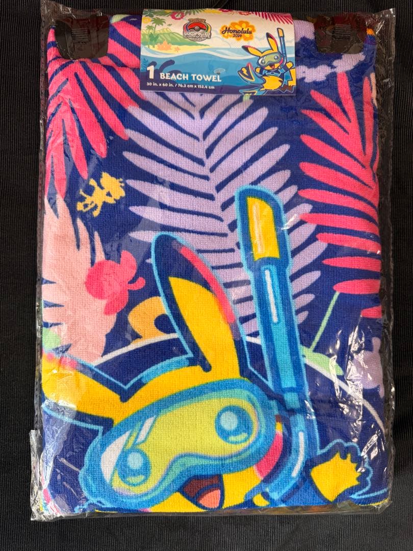 【ビーチタオル】WCS2024 ホノルル限定　ピカチュウ