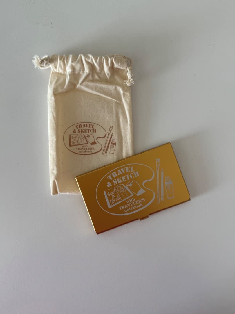 TRAVEL & SKETCH AMERICA 水彩絵具パレット ゴールド