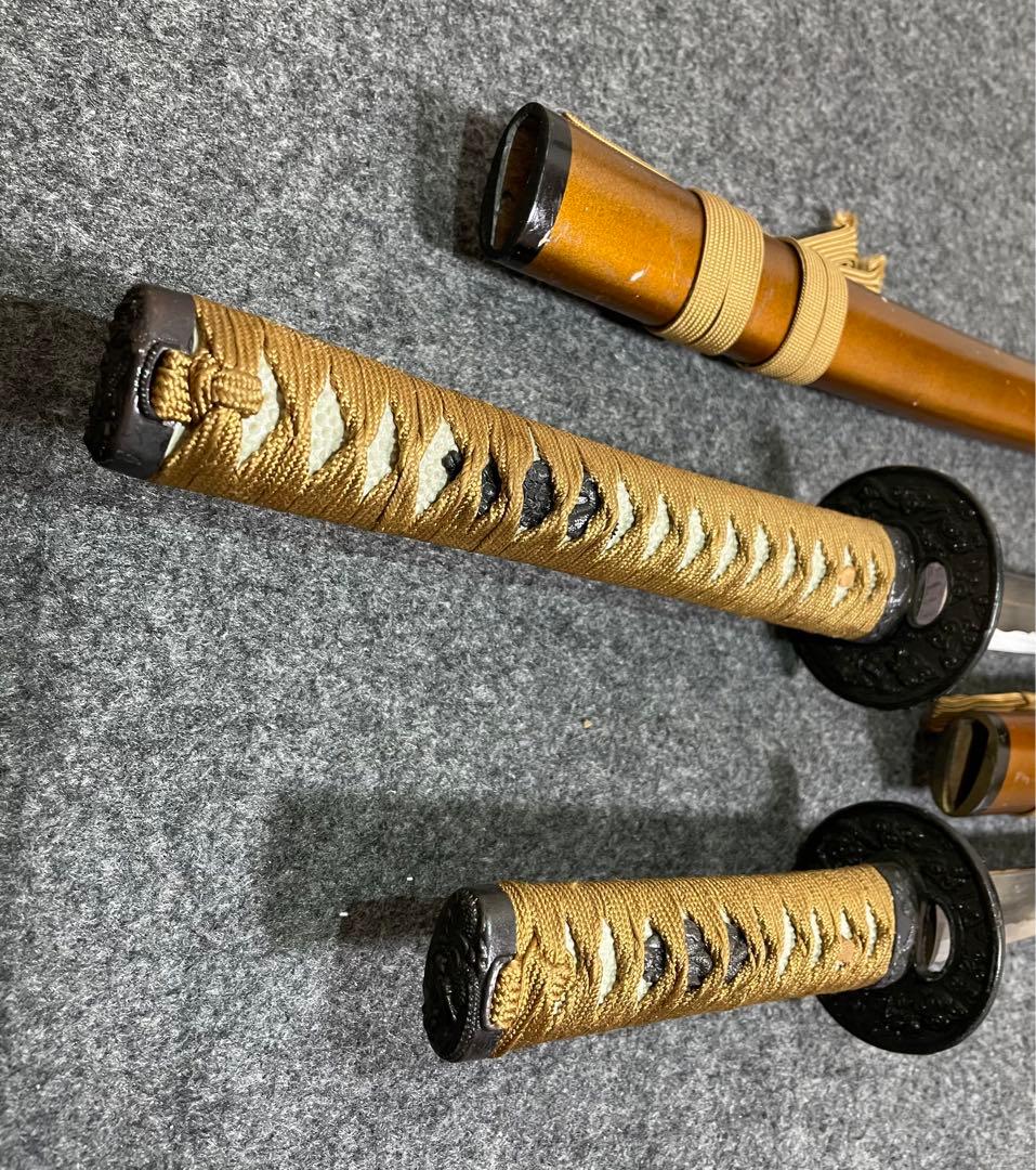 模造刀 2本セット 刀 刀剣 太刀 脇差 アンティーク （004）