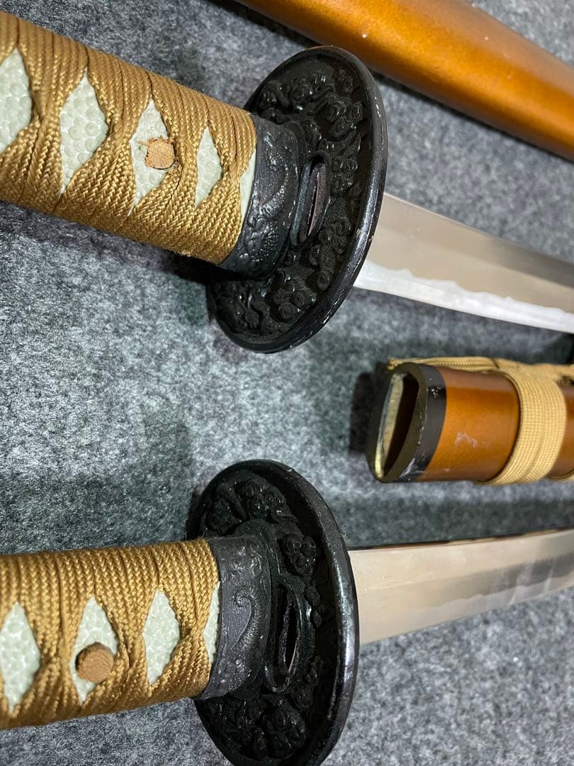 模造刀 2本セット 刀 刀剣 太刀 脇差 アンティーク （004）