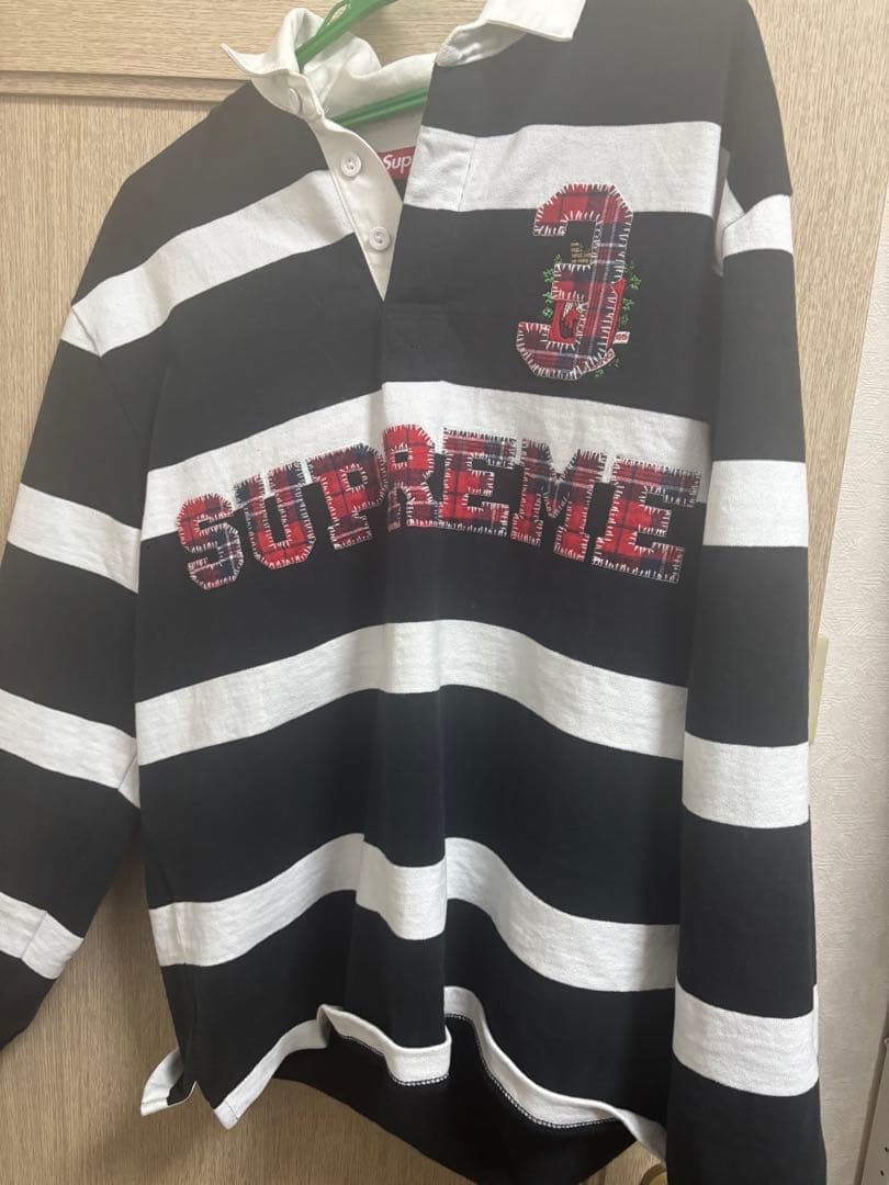 早く売りたいのでお値下げします。SUPREME ストライプ ラガーシャツ