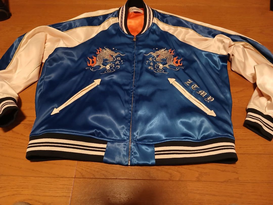 ずとまよ　青スカジャン Lサイズ