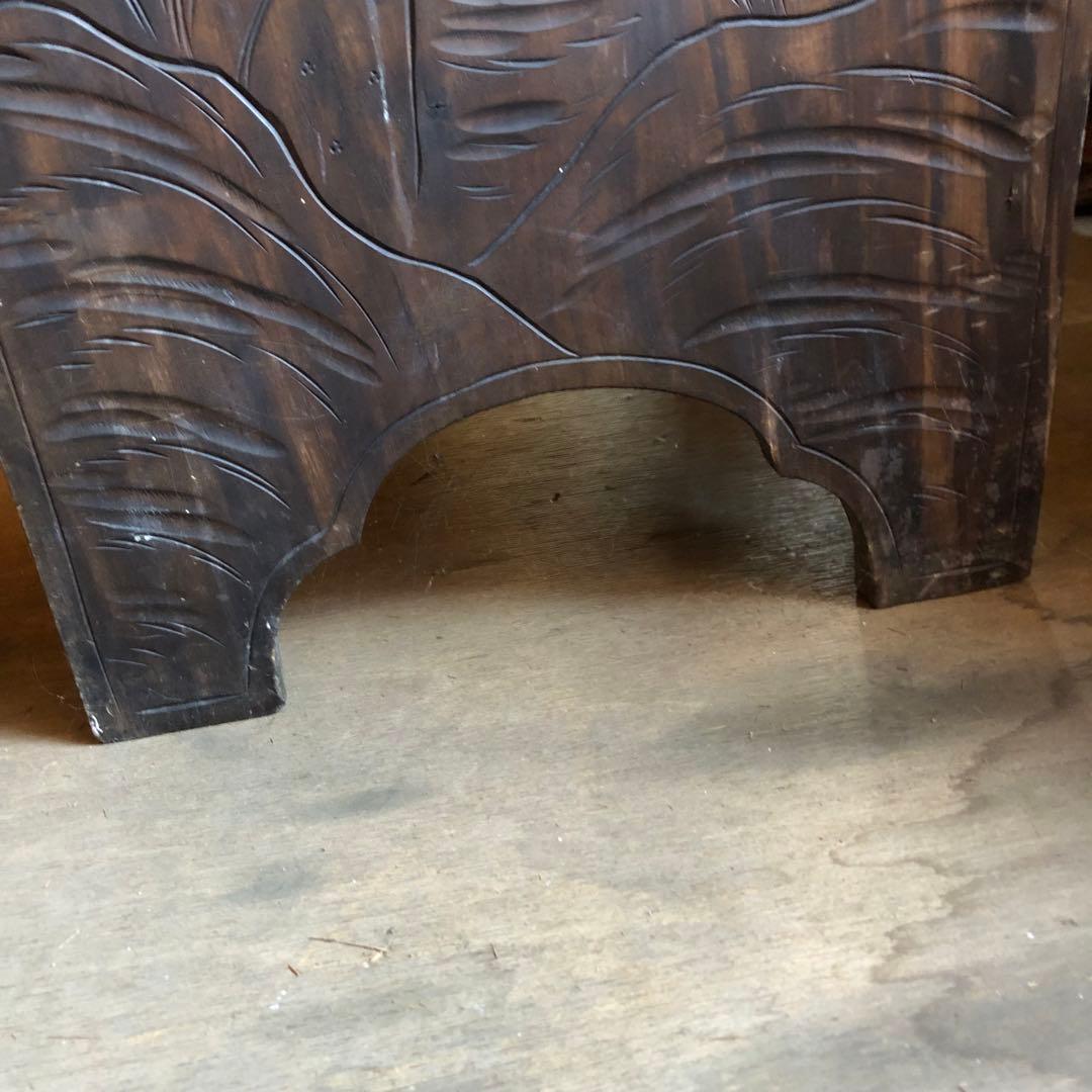 軽井沢彫　箪笥　チェスト　伝統工芸　民芸家具　5杯