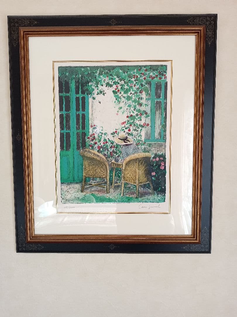 カシニョールのリトグラフ　“クライミングローズ”