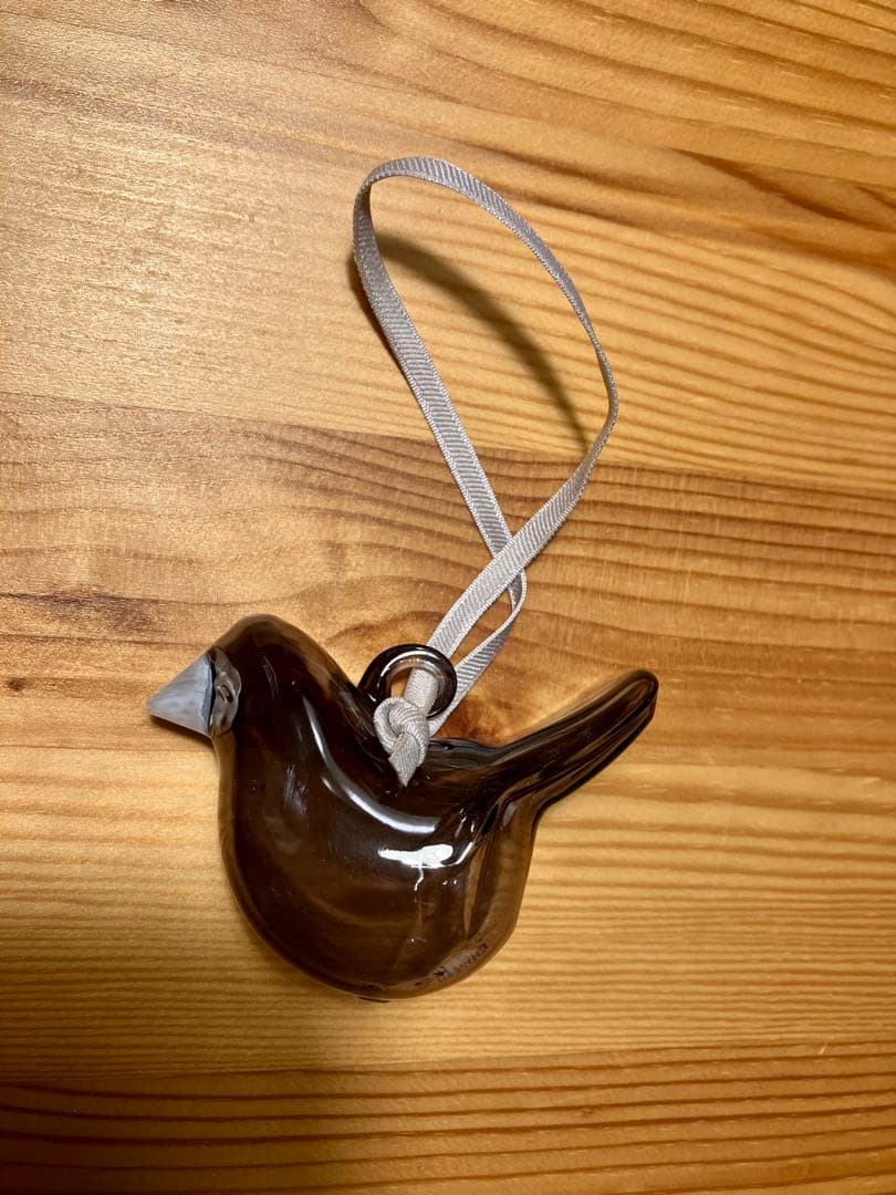  バードオーナメント　グレー★未使用★