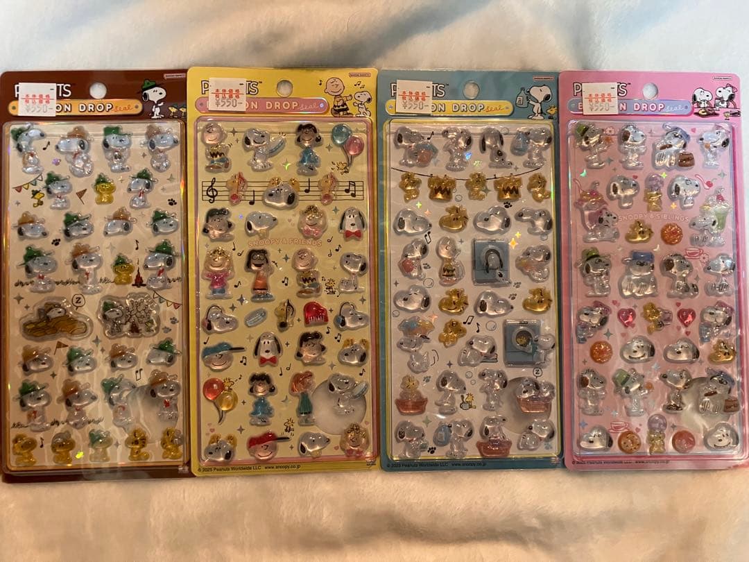 【国内正規品】スヌーピー ４種セット ボンボンドロップシール