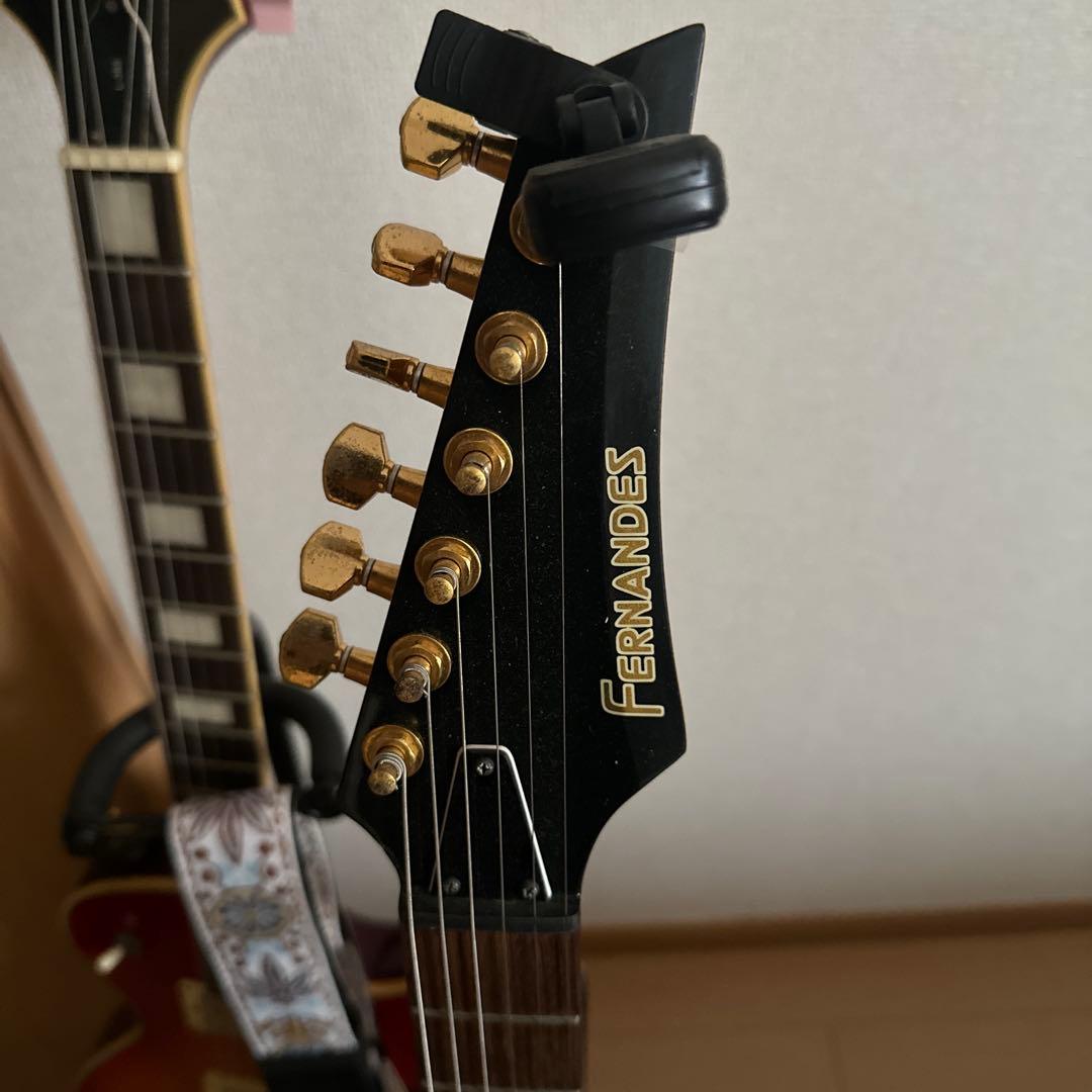 FERNANDES エレキギター レッド ゴールドペグ