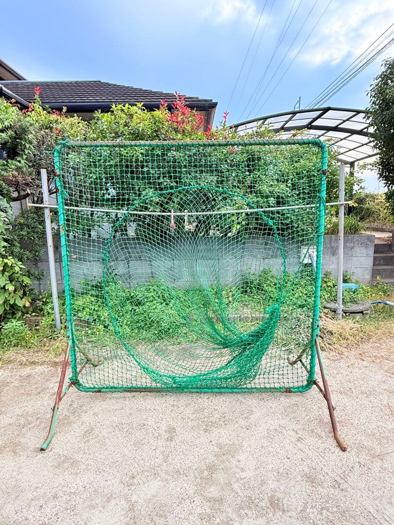 バッティングネット 大きめ 緑色　引き取り限定