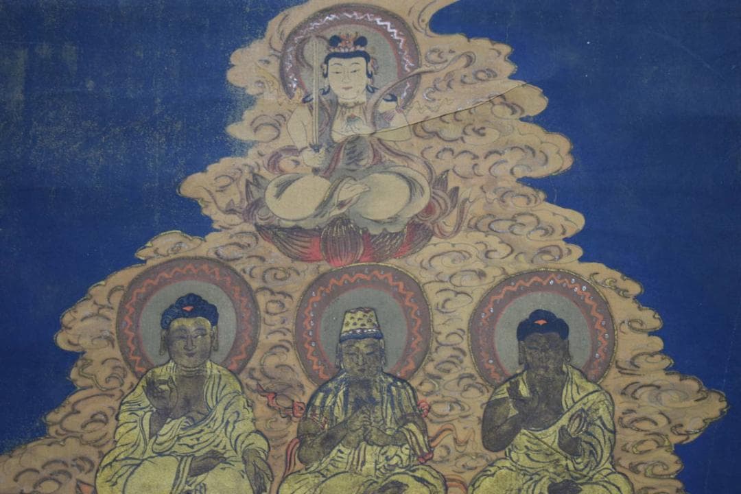 不詳/作者不明/古画/佛画/仏画/十三佛図/工芸/布袋屋掛軸HH-430