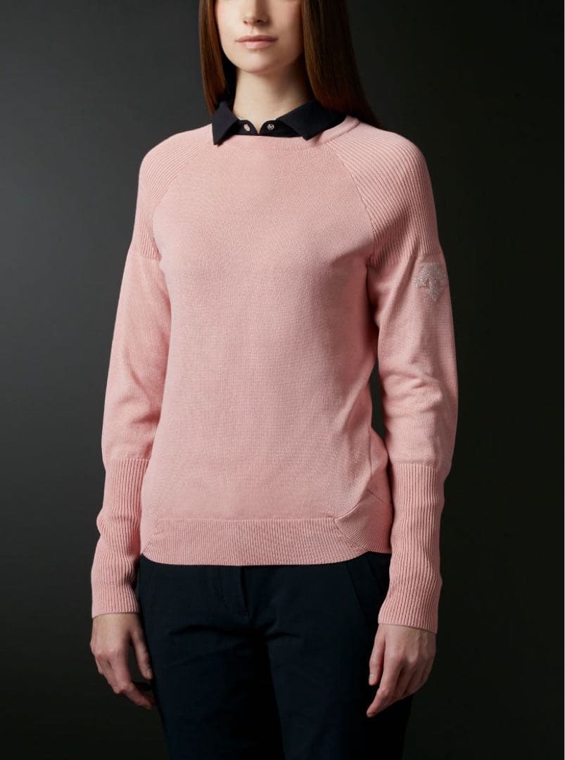 デサントゴルフ　リュクス　セーター　ピンク　Mサイズ