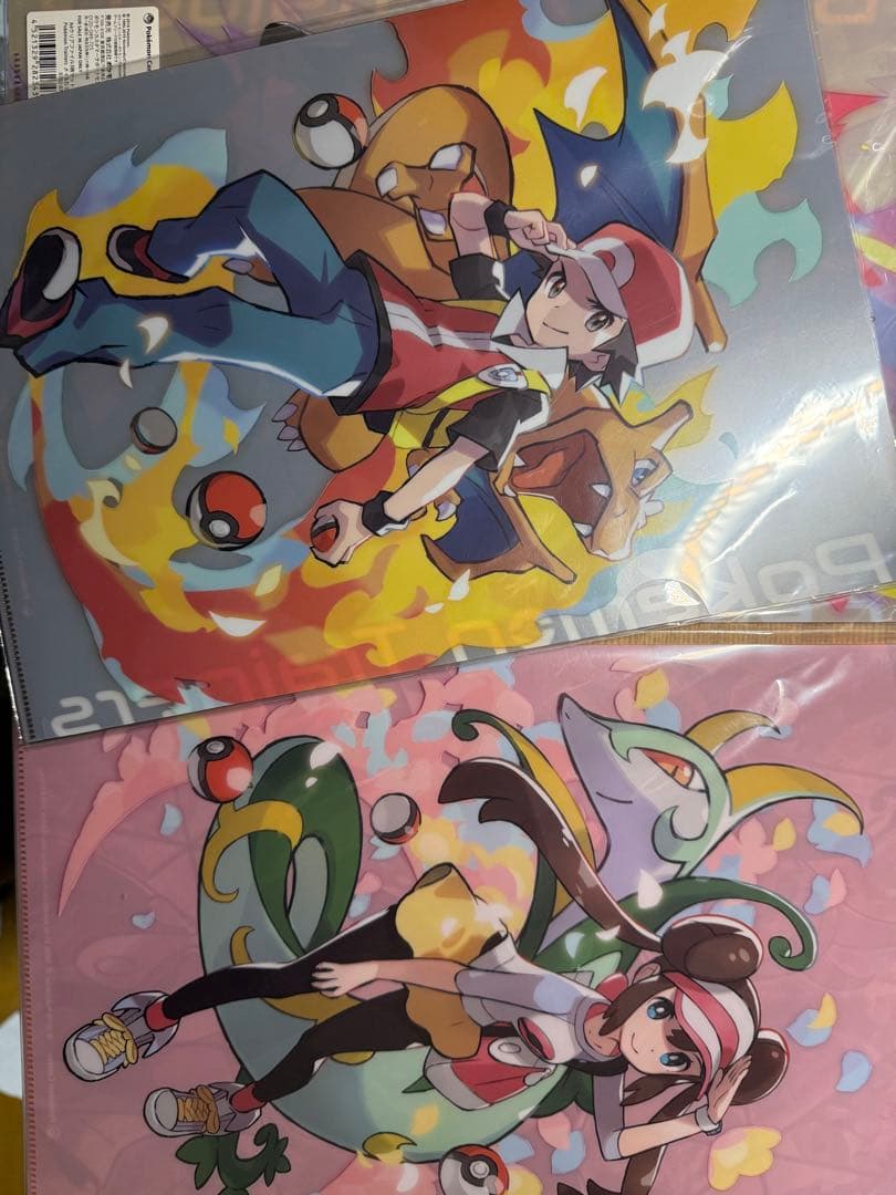 ポケモン A4クリアファイル５枚セット メイ カミツレ フウロ　レッド　グリーン