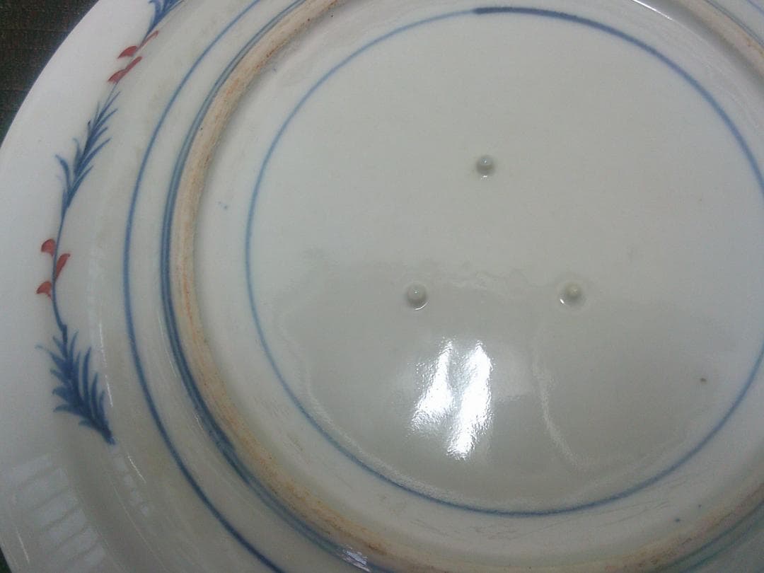 【 花籠手色絵皿　観賞　骨董・ｋ35・伊万里 】陶磁器 鉢　丼　インテリア　収集