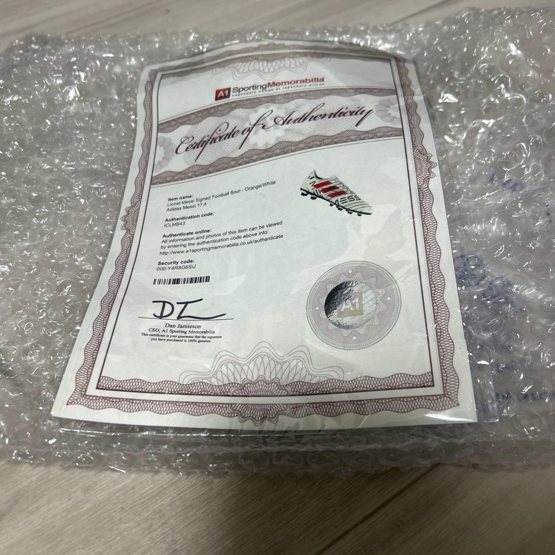 リオネルメッシ 直筆サインスパイク auto a1sports