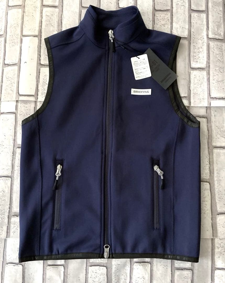 新品未使用　BRIEFING 3Dロゴレディースベスト/ネイビー
