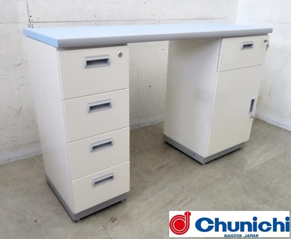 中日販売■調剤薬局什器■DP監査台■作業台■デスク■奥行45cm■ドロワー■鍵付
