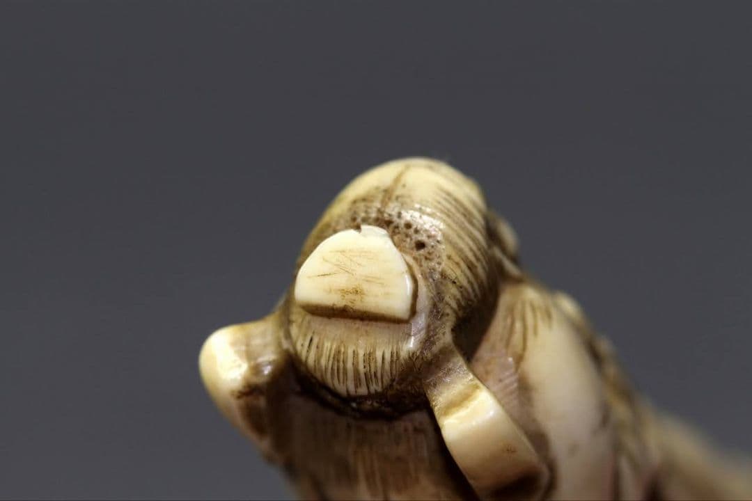 時代物 根付 「鍾馗さま」疱瘡除け おまじない IS1