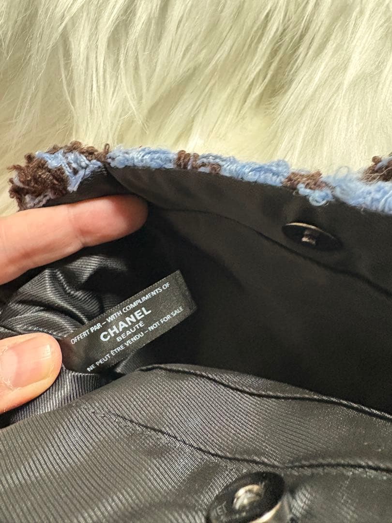 シャネル CHANEL 千鳥 ブルー スパンコール トートバッグ